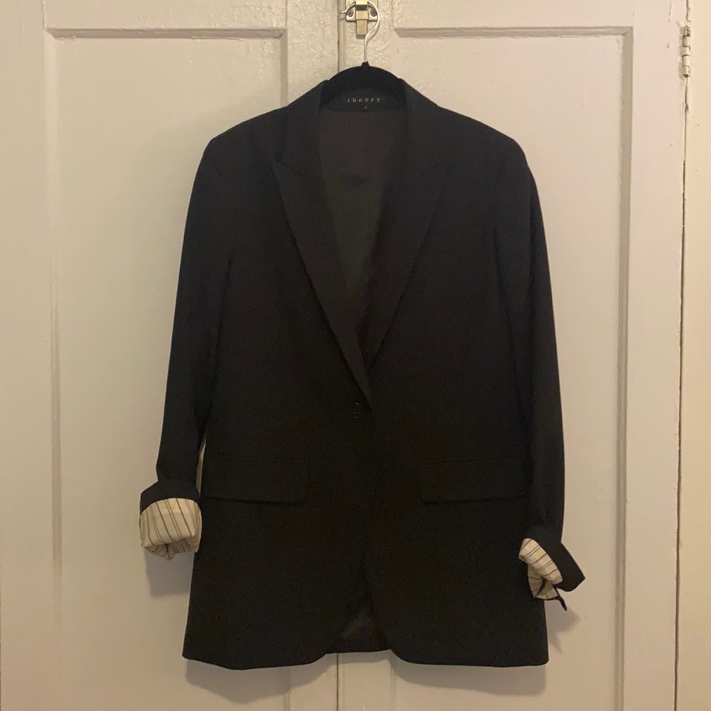 Black Wool Theory Blazer